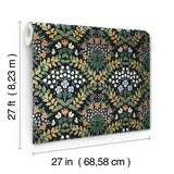 Wallpaper Bramble Wallpaper // Black & Green