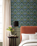 Wallpaper Bramble Wallpaper // Navy & Green