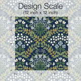 Wallpaper Bramble Wallpaper // Navy & Green