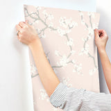 Wallpaper Branches Wallpaper // Blush