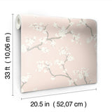Wallpaper Branches Wallpaper // Blush