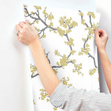 Wallpaper Branches Wallpaper // Gold