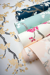 Wallpaper Branches Wallpaper // Navy