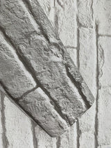 Wallpaper Brick & Mortar Wallpaper // Grey & White