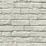 Wallpaper Brick & Mortar Wallpaper // Grey & White