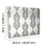 Wallpaper Broadsands Botanica Wallpaper // Grey & Off White
