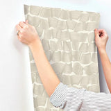 Wallpaper Brushed Ink Wallpaper // Taupe