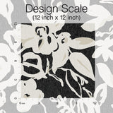 Wallpaper Brushstroke Floral Wallpaper // Black