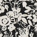 Wallpaper Brushstroke Floral Wallpaper // Black