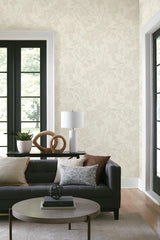 Wallpaper Brushstroke Floral Wallpaper // Pearl