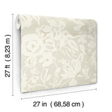 Wallpaper Brushstroke Floral Wallpaper // Taupe 