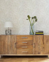 Wallpaper Budding Branch Silhouette Wallpaper // Beige