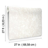 Wallpaper Budding Branch Silhouette Wallpaper // Beige