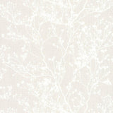 Wallpaper Budding Branch Silhouette Wallpaper // Beige