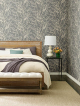 Wallpaper Budding Branch Silhouette Wallpaper // Brown