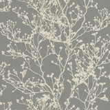 Wallpaper Budding Branch Silhouette Wallpaper // Brown