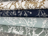 Wallpaper Budding Branch Silhouette Wallpaper // Navy