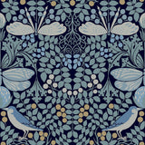 Wallpaper Butterfly Garden Wallpaper // Blue