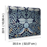 Wallpaper Butterfly Garden Wallpaper // Blue