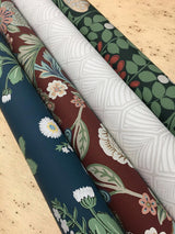 Wallpaper Butterfly Garden Wallpaper // Green Metallic