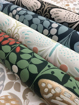 Wallpaper Butterfly Garden Wallpaper // Green Metallic