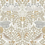 Wallpaper Butterfly Garden Wallpaper // White