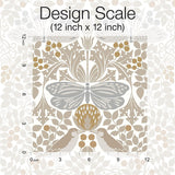 Wallpaper Butterfly Garden Wallpaper // White