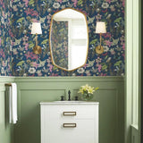 Wallpaper Butterfly House Wallpaper // Navy