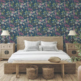Wallpaper Butterfly House Wallpaper // Navy