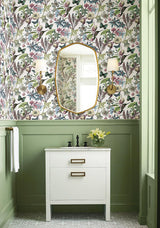 Wallpaper Butterfly House Wallpaper // White & Fuchsia