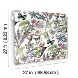 Wallpaper Butterfly House Wallpaper // White & Fuchsia