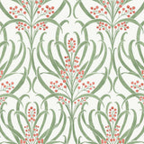 Wallpaper Calluna Wallpaper // White & Berry Metallic