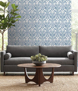 Wallpaper Calluna Wallpaper // White & Blue Metallic