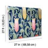 Wallpaper Canterbury Bells Wallpaper // Navy