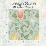 Wallpaper Canterbury Bells Wallpaper // Sage