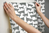 Wallpaper Cat Tails Peel & Stick Wallpaper // Black
