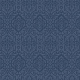 Wallpaper Cathedral Damask Wallpaper // Blue