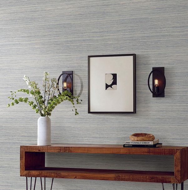 Wallpaper Cattail Weave Peel & Stick Wallpaper // Blue