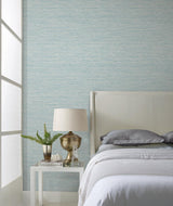 Wallpaper Challis Woven Wallpaper // Blue & Green