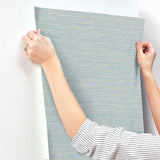 Wallpaper Challis Woven Wallpaper // Blue & Green