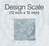 Wallpaper Charleston Damask Wallpaper // Blue