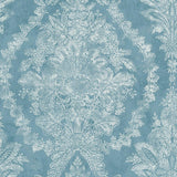 Wallpaper Charleston Damask Wallpaper // Blue