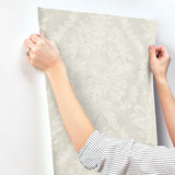 Wallpaper Charleston Damask Wallpaper // Cream