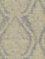 Wallpaper Charleston Damask Wallpaper // Silver