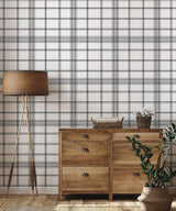Wallpaper Charter Plaid Wallpaper // Black