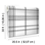 Wallpaper Charter Plaid Wallpaper // Black