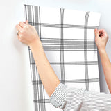 Wallpaper Charter Plaid Wallpaper // Black