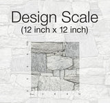 Wallpaper Chateau Stone Peel & Stick Wallpaper // Grey