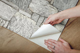Wallpaper Chateau Stone Peel & Stick Wallpaper // Grey & Beige