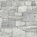 Wallpaper Chateau Stone Peel & Stick Wallpaper // Grey